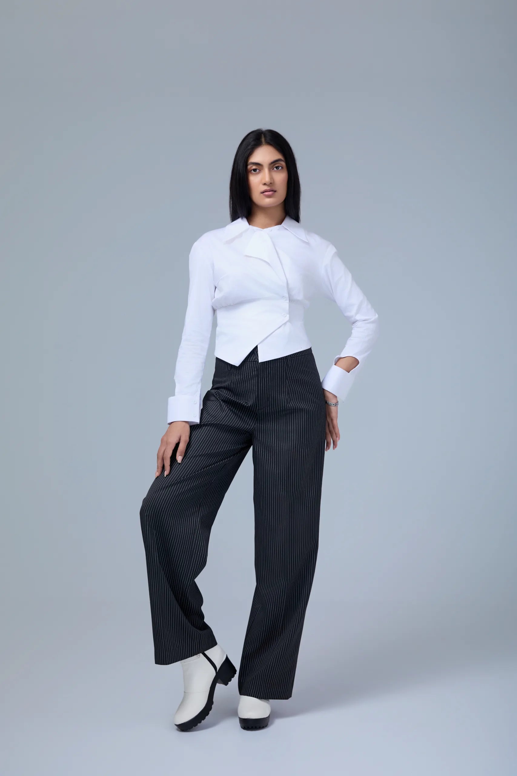 Domyné-Asymmetric Wrap Shirt