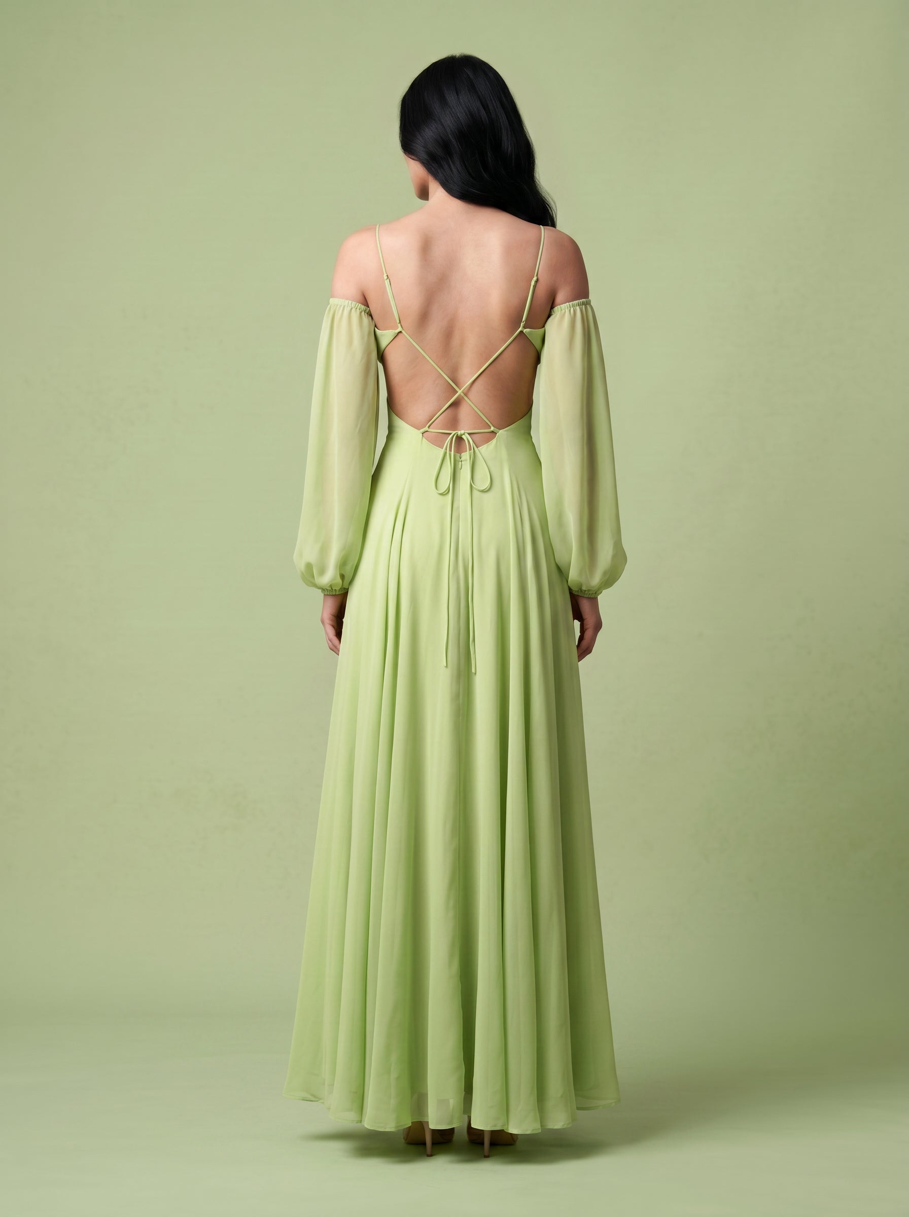 Eirene-Flowing Cut-Out Dress