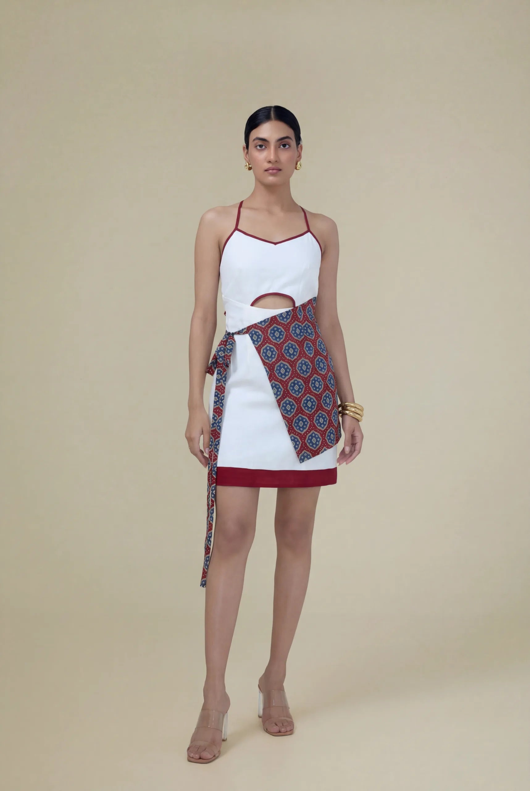 Naviera Wrap-Cut Dress