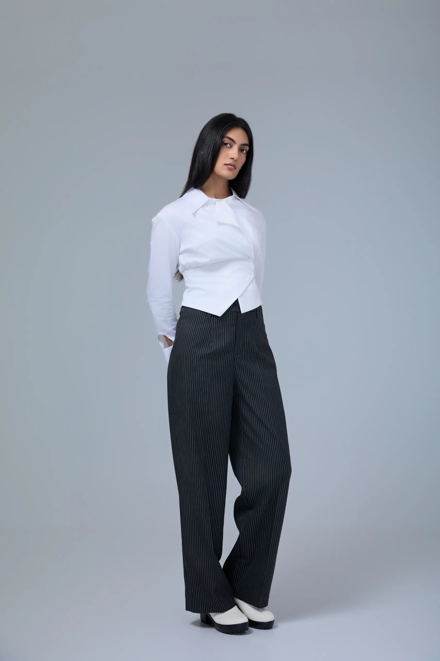 Domyné-Asymmetric Wrap Shirt