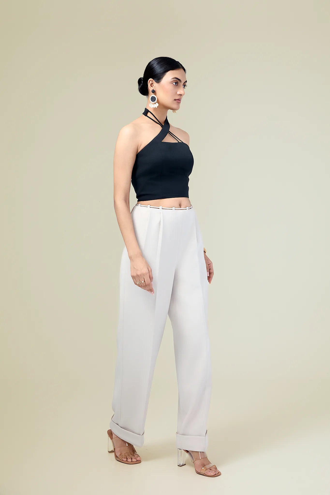 Rhevelle-drawstring high waisted
