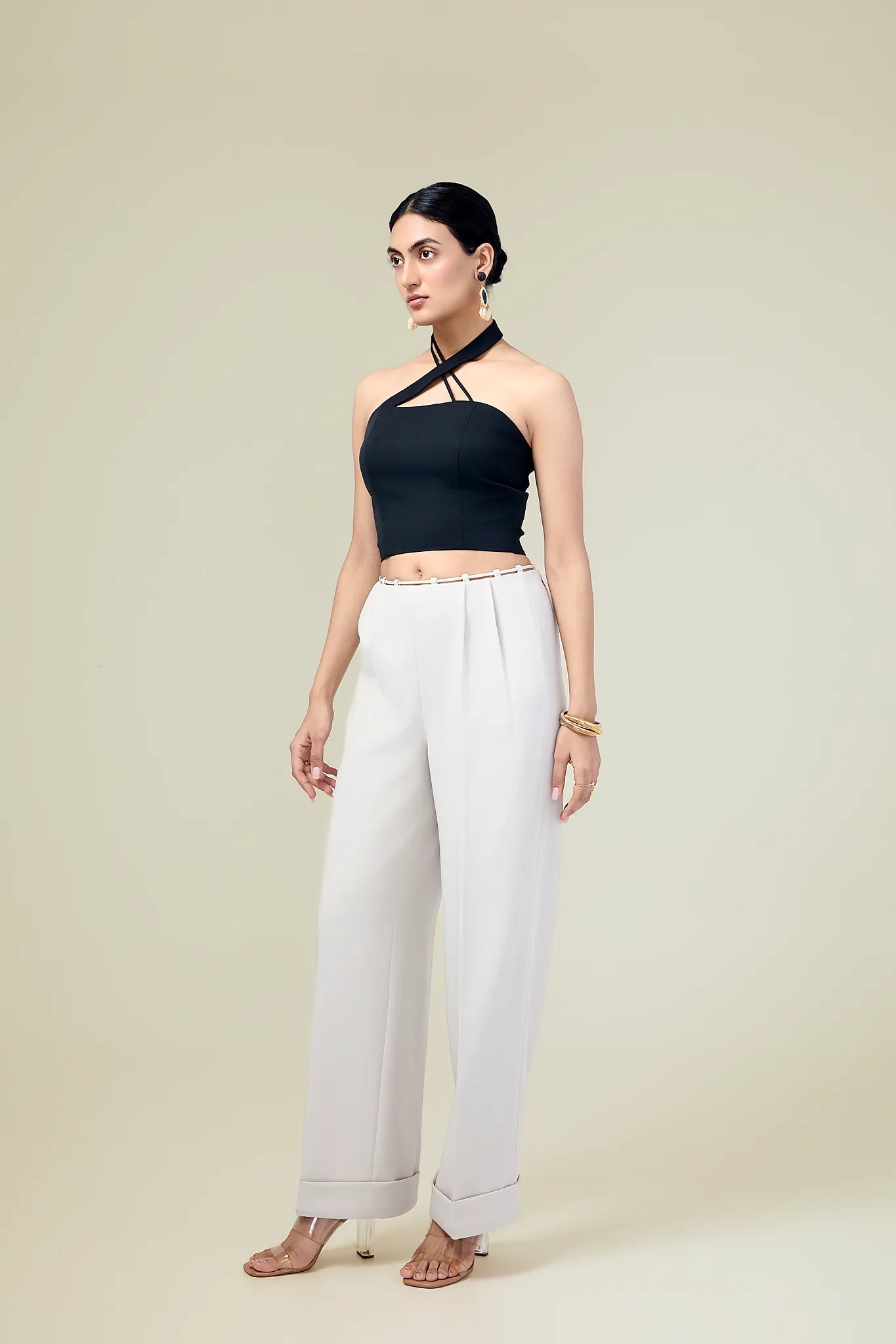 Rhevelle-drawstring high waisted