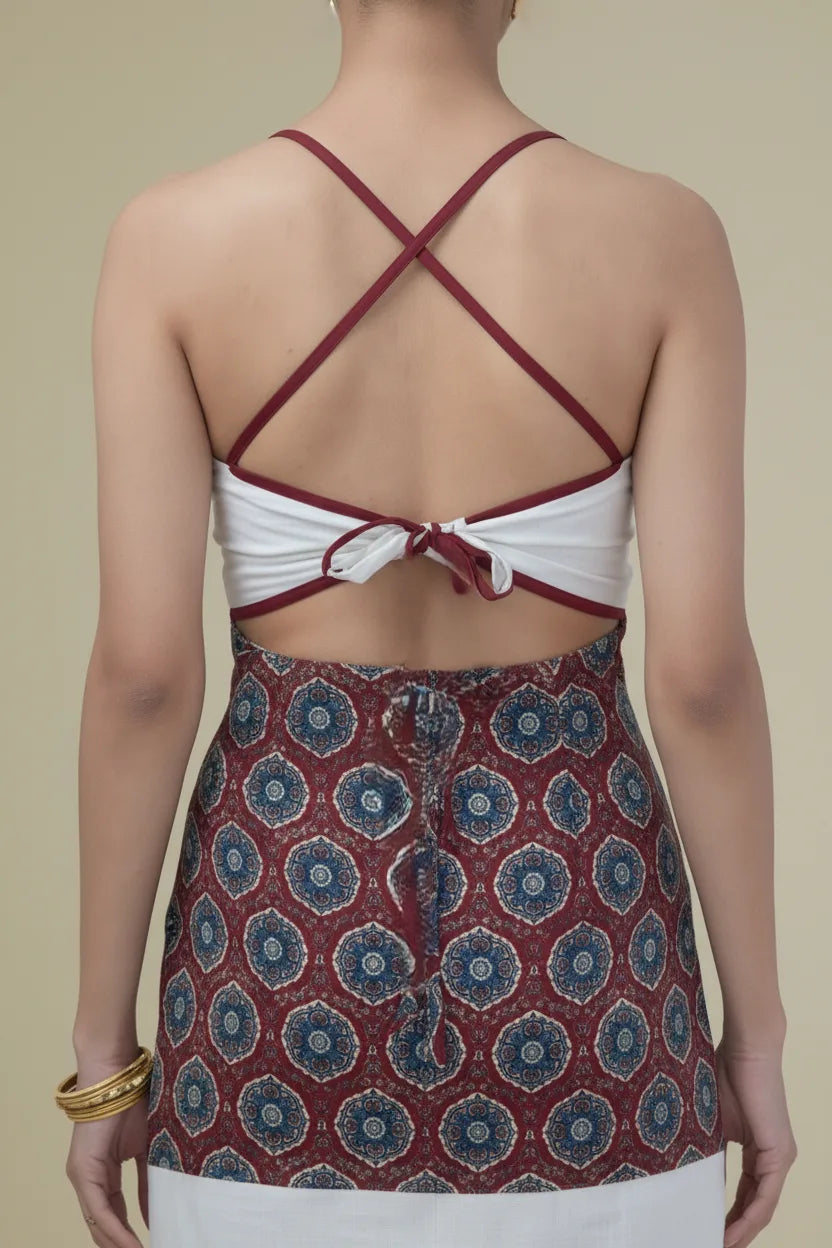 Naviera Wrap-Cut Dress