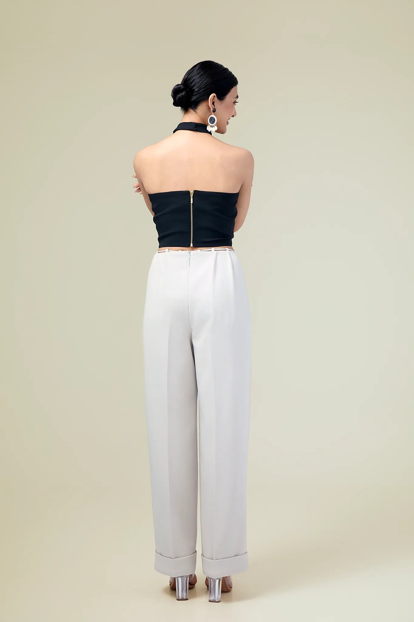 Rhevelle-drawstring high waisted