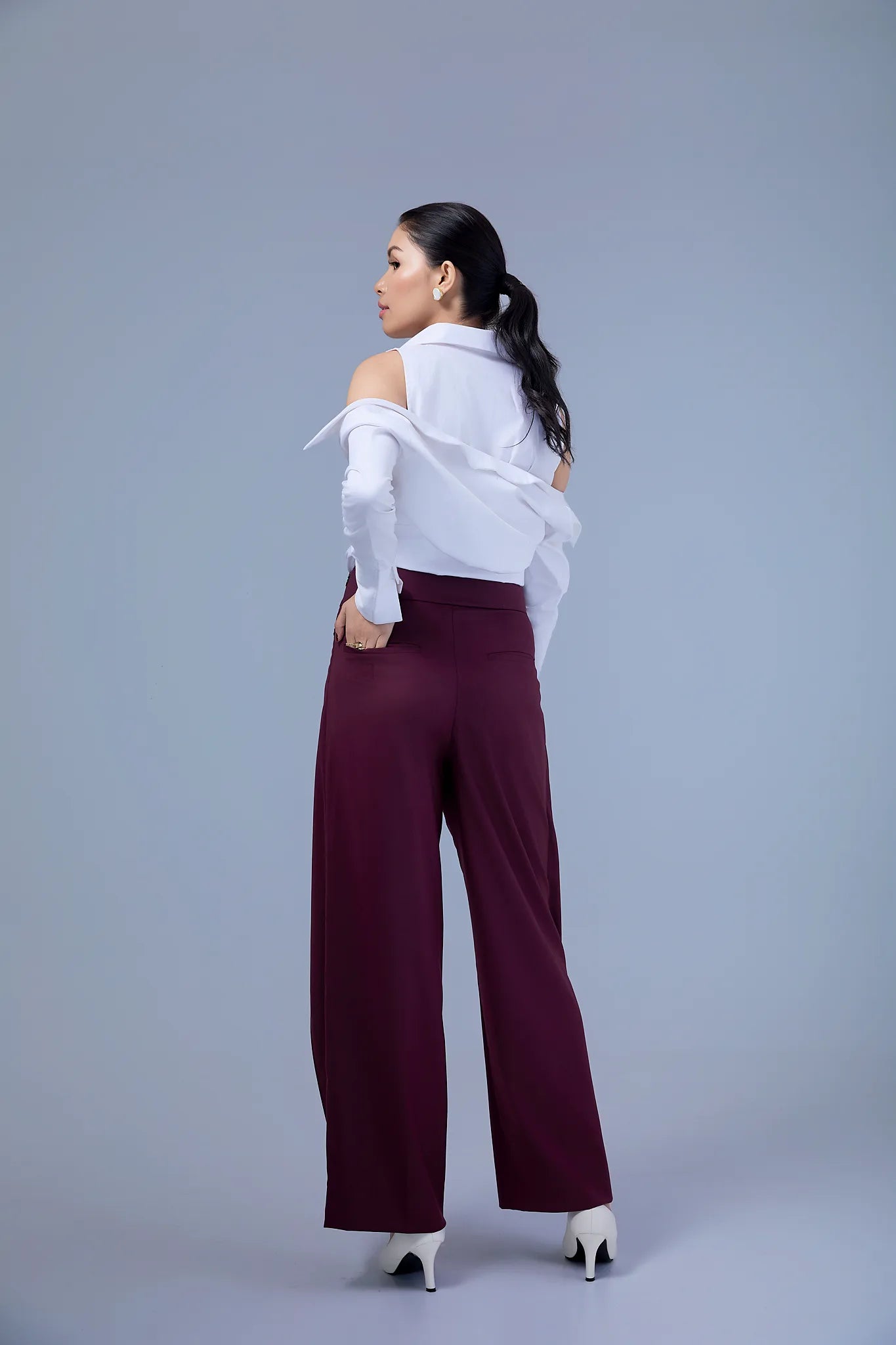 Morayne-high-waisted, wide-leg pants