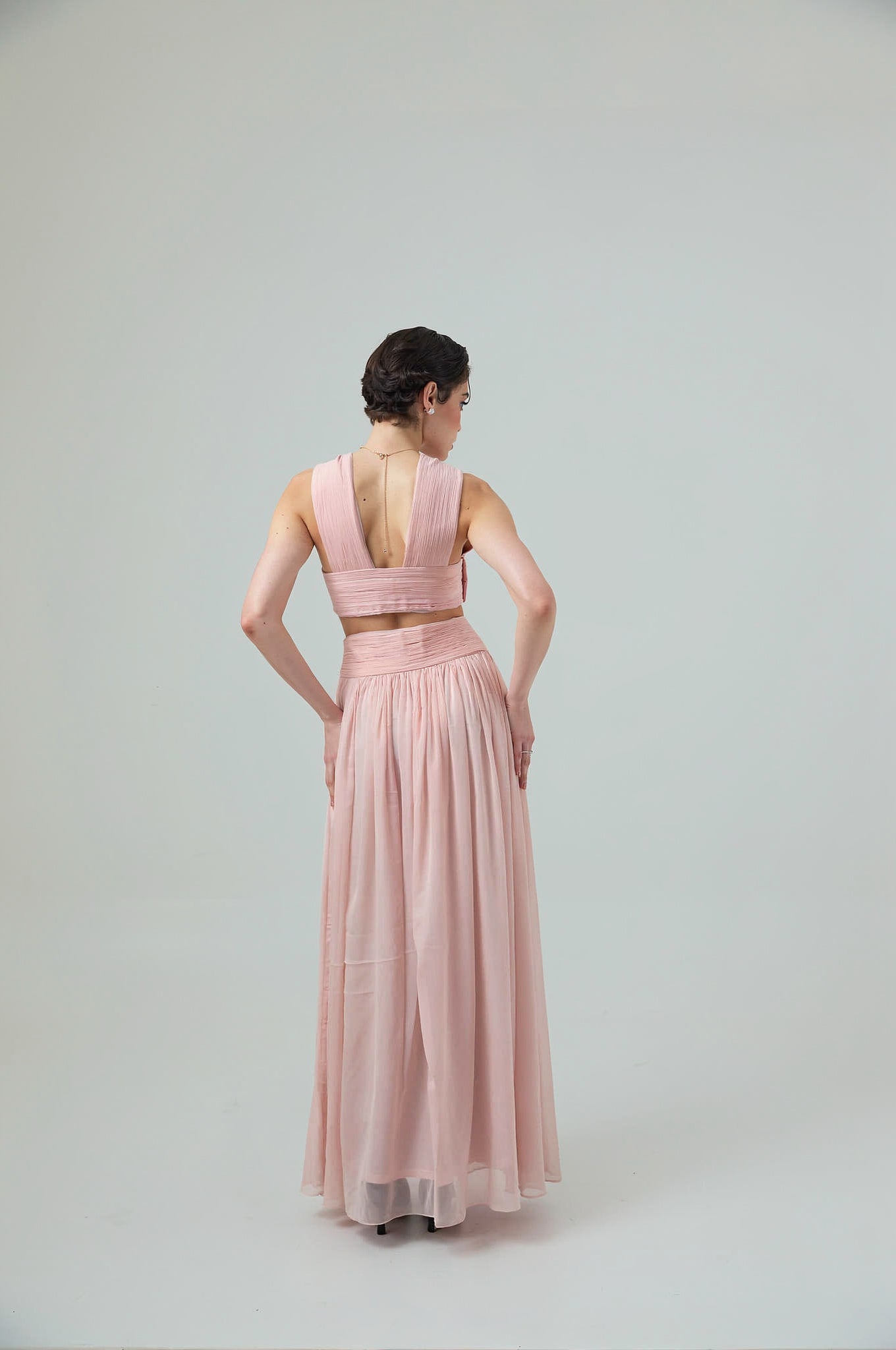 Rosé- Drape Gown