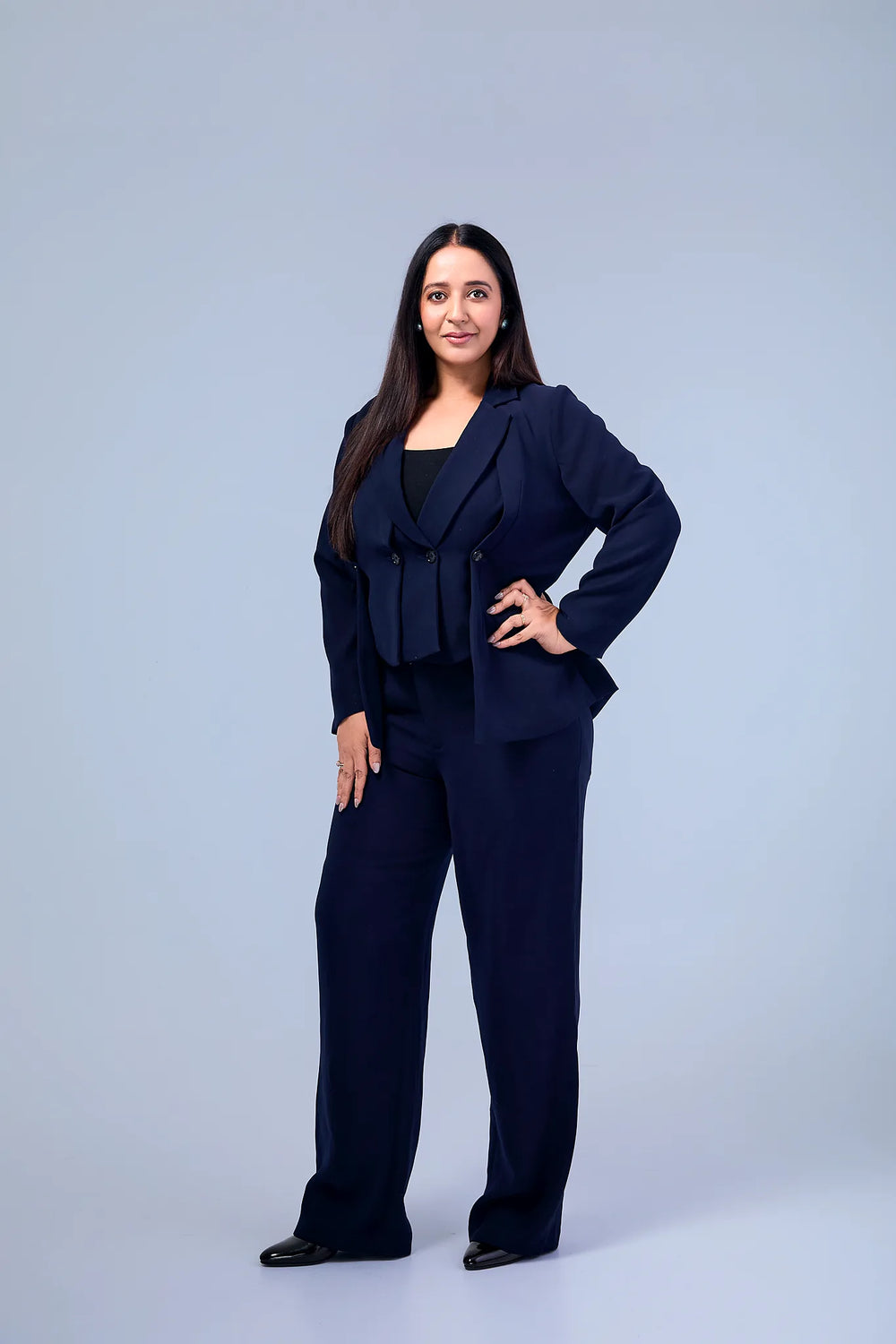 Lévoire-high-waisted wide-leg pants