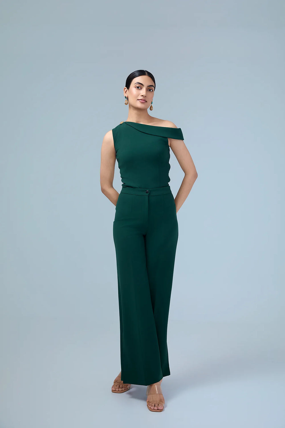 Noir Élan-High waisted pants