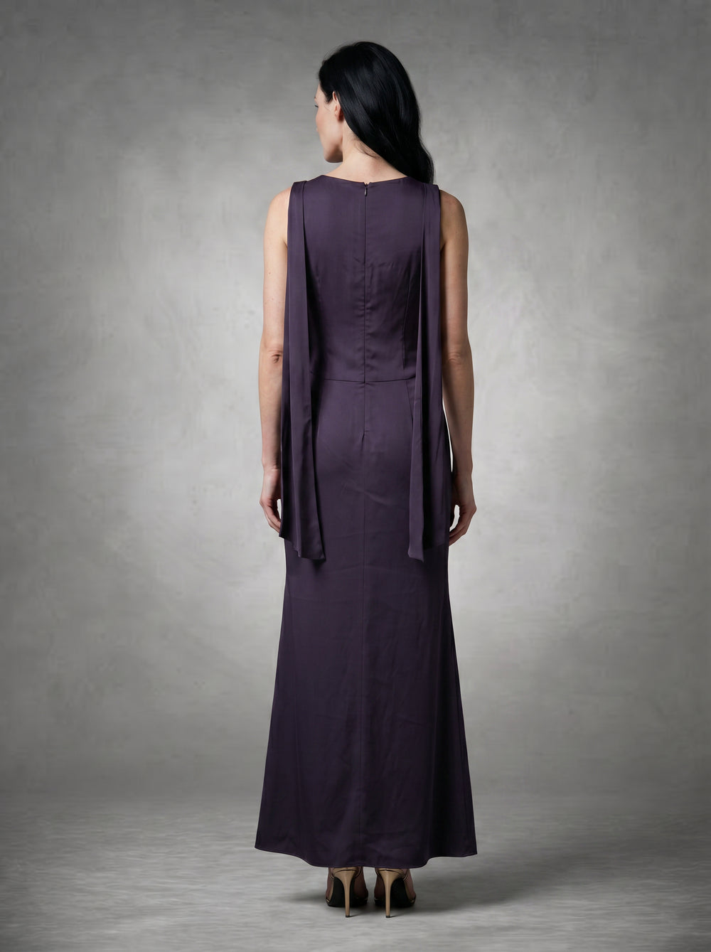 Georgina- Dark Purple Fit & Flare dress