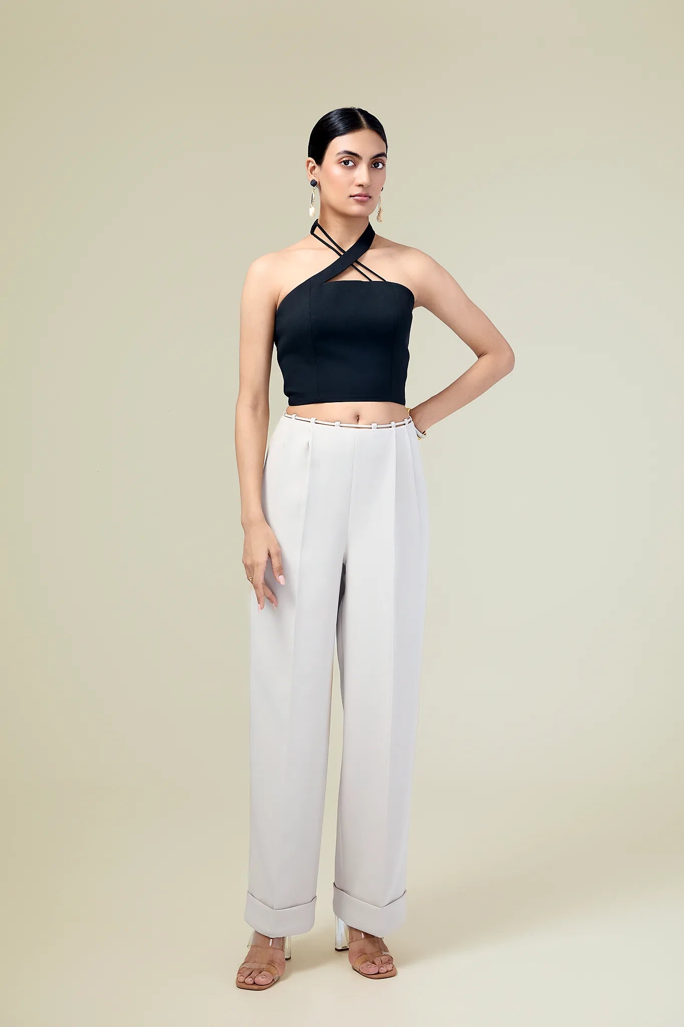 Rhevelle- halter crop top