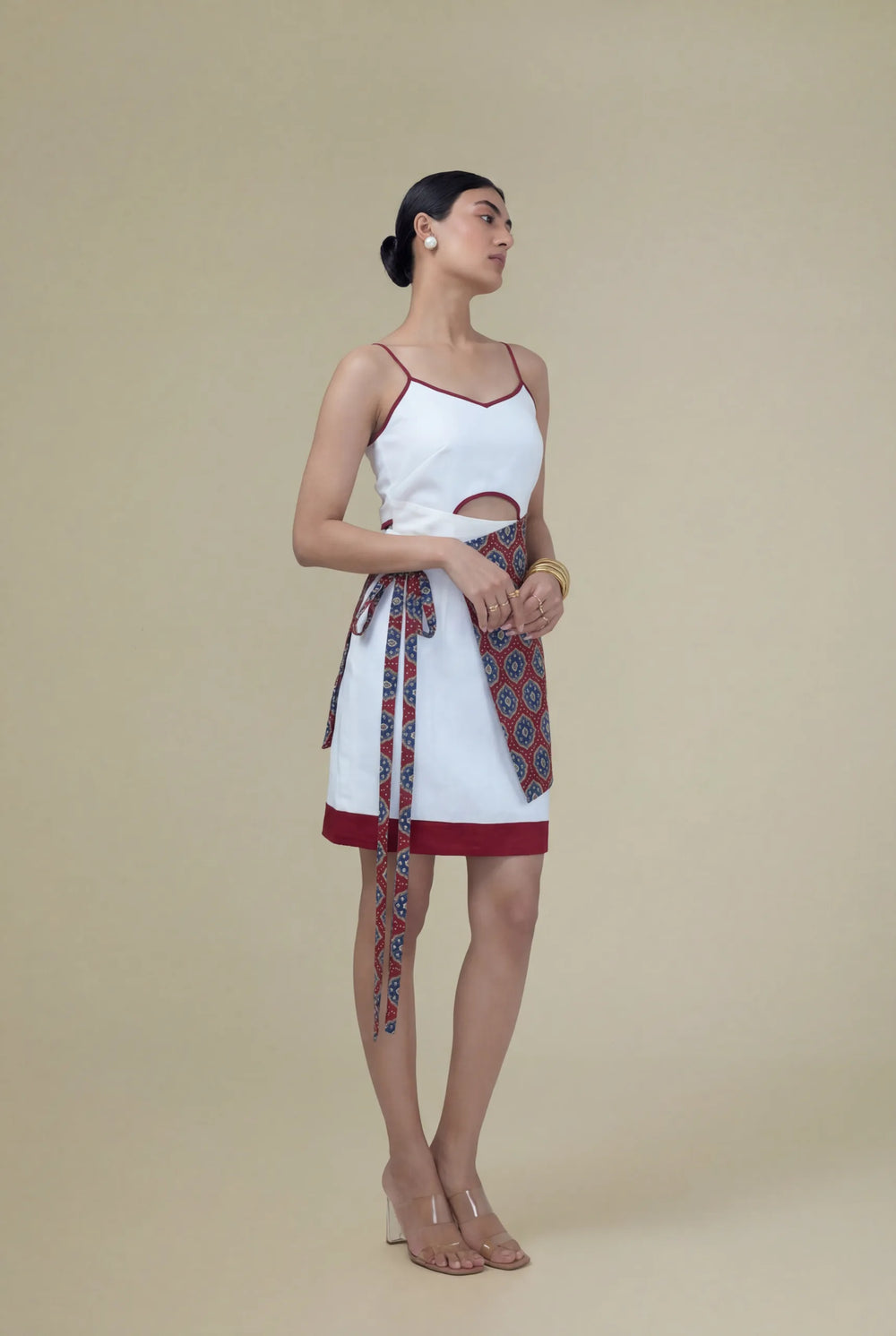 Naviera Wrap-Cut Dress