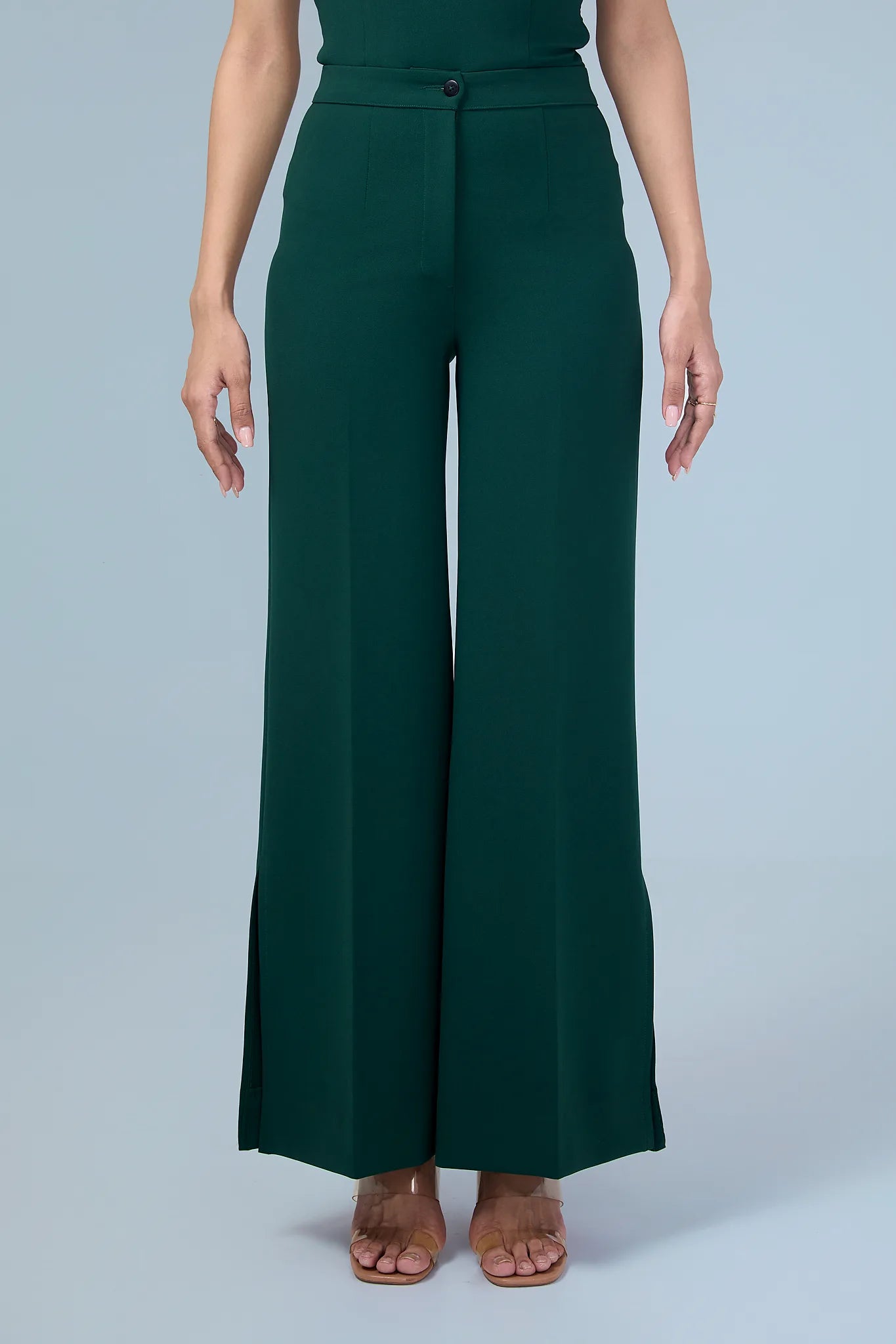 Noir Élan-High waisted pants