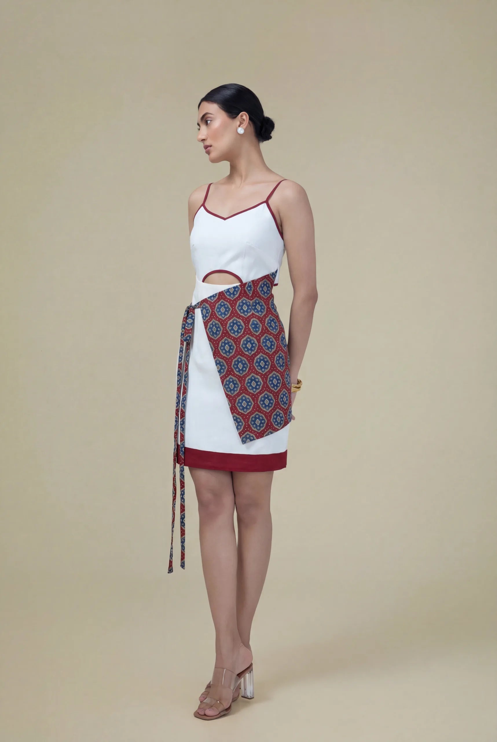 Naviera Wrap-Cut Dress