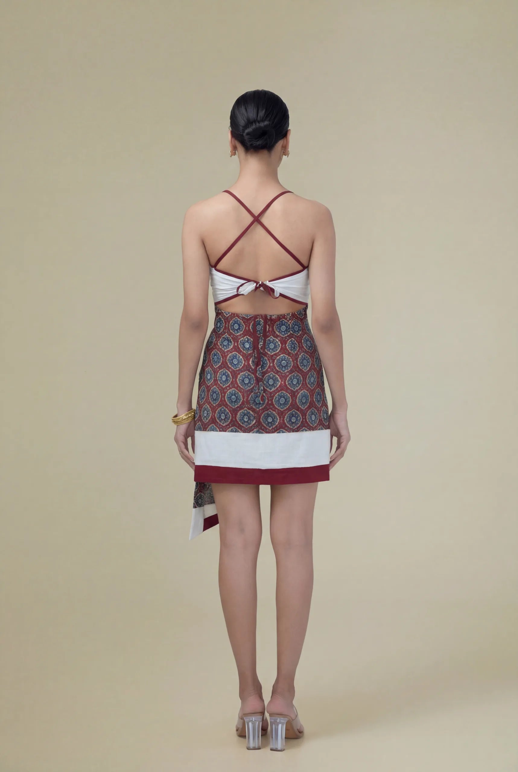 Naviera Wrap-Cut Dress