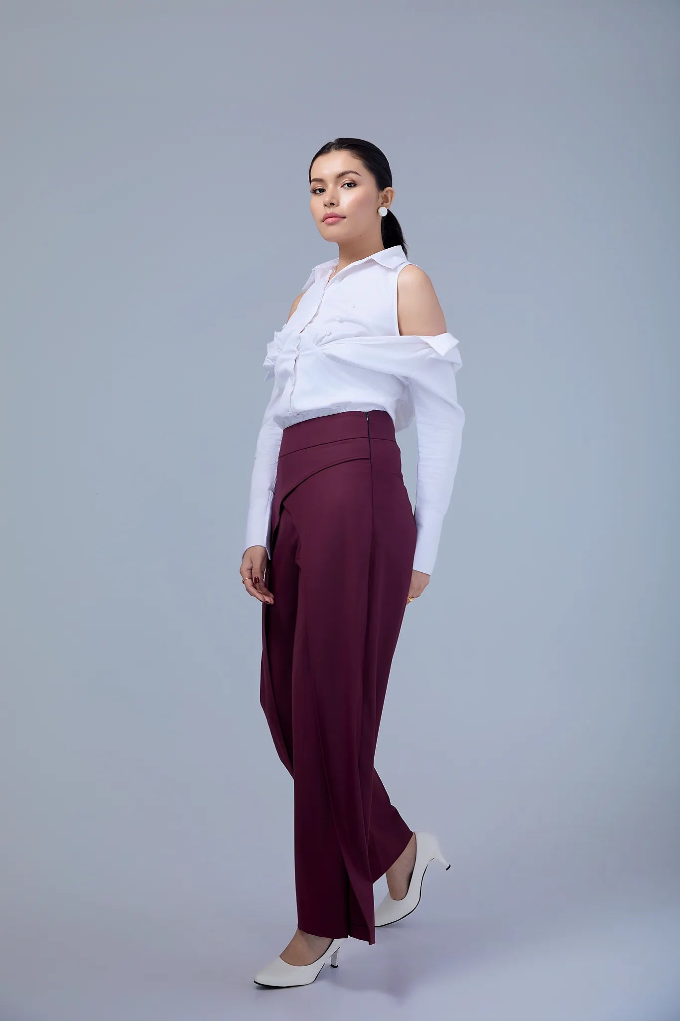 Morayne-cold-shoulder shirt