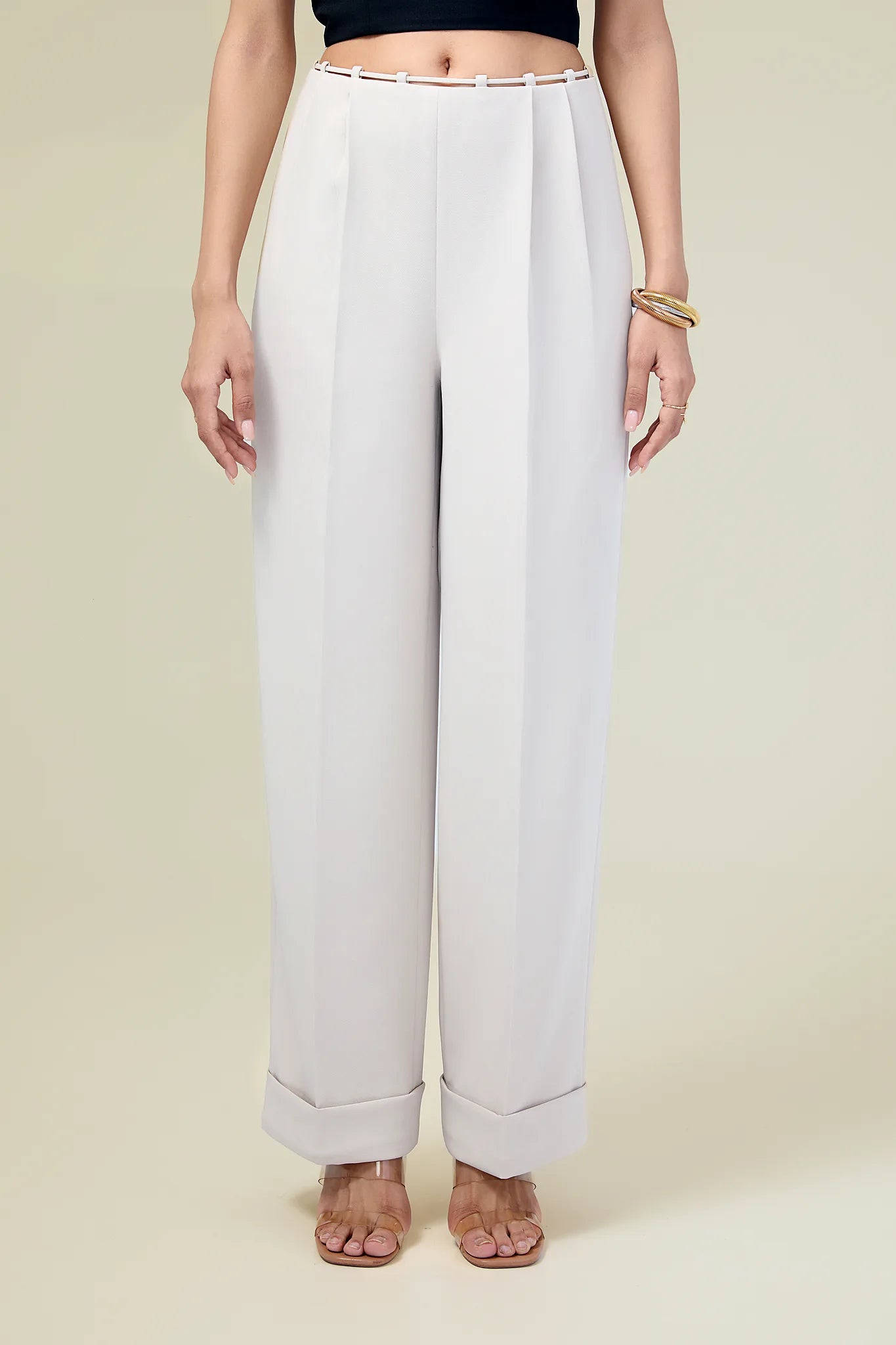 Rhevelle-drawstring high waisted