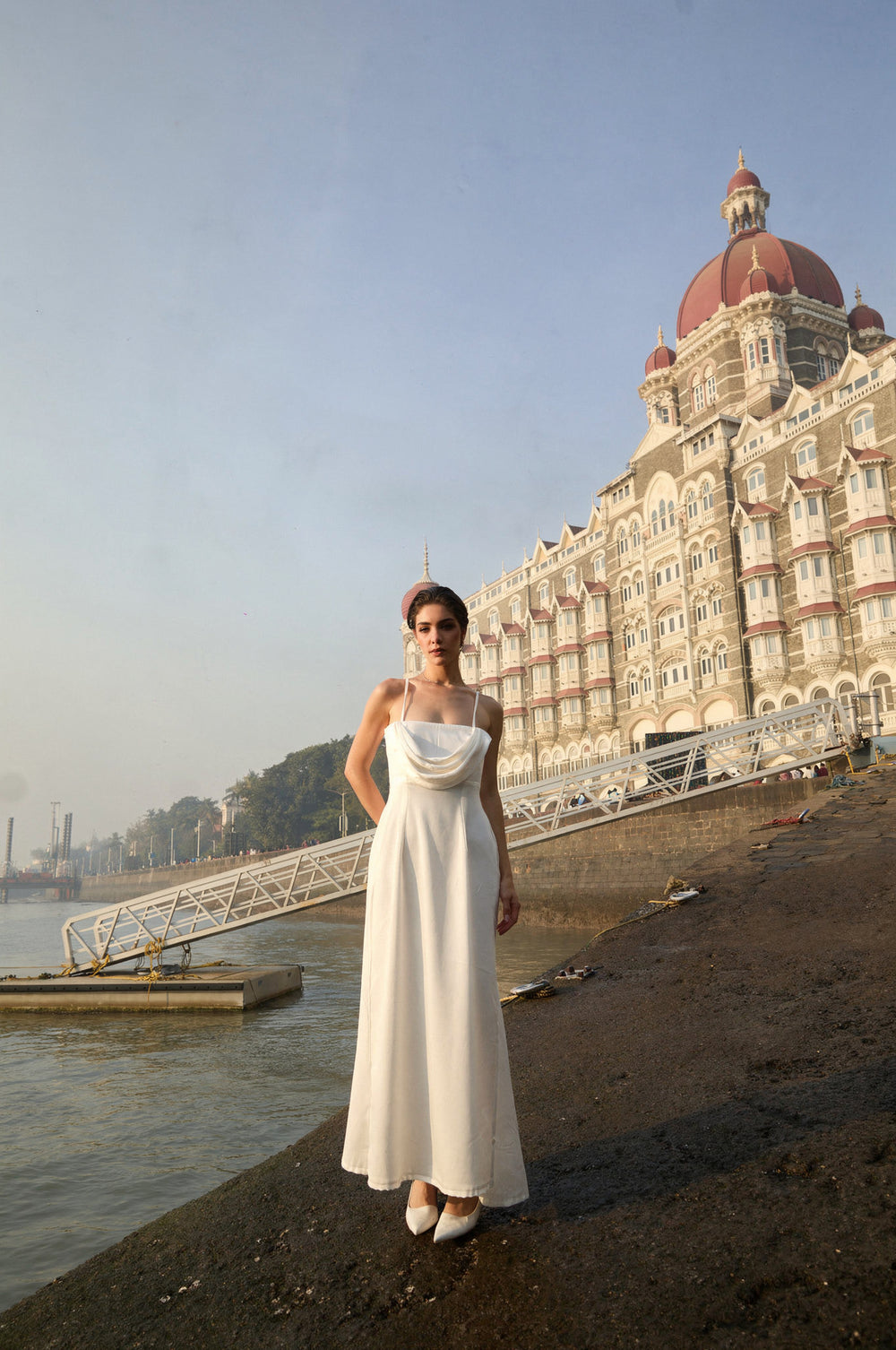 Présence- Draped Halter Dress