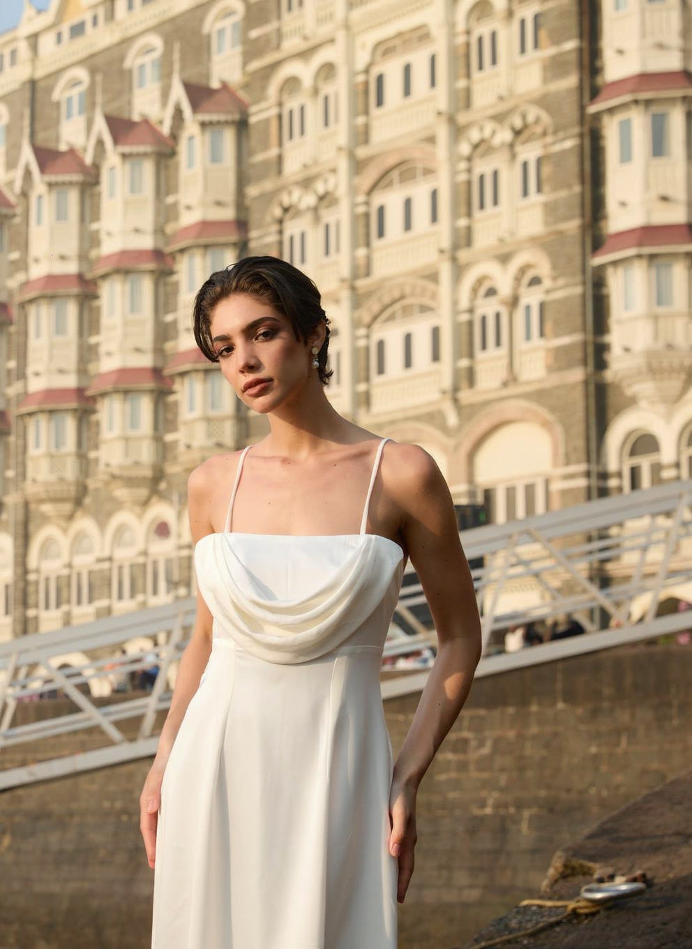 Présence- Draped Halter Dress